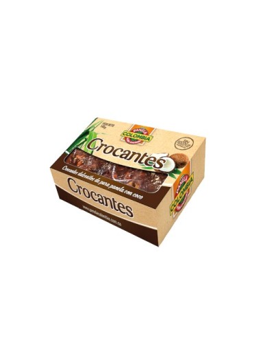 Dulces Crocantes Panela natural con coco Cajita 140g